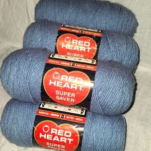 SET OF 6 -RED HEART Super Saver yarn